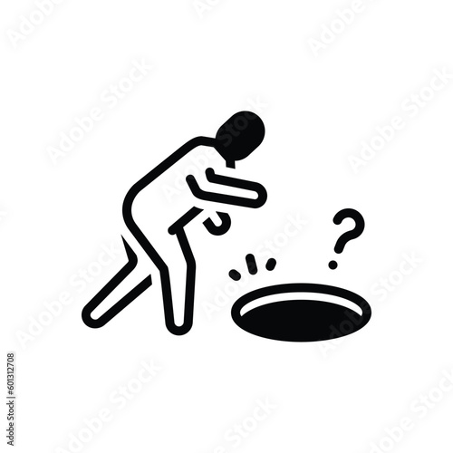 Black solid icon for somebody 
