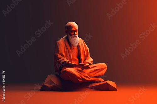 Happy guru purnima. The day on which the first guru was born. The feast day of the great sage Vyasa. Traditional Hindu celebration, dedicated to enlightened spiritual masters. Generative AI