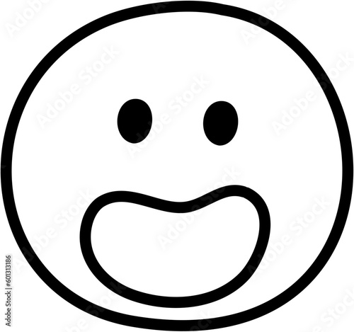 Face Expression Emoji Icon Doodle Round Face