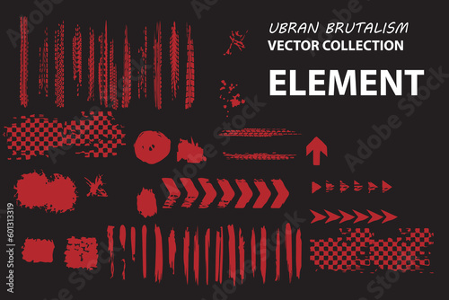 trendy urban design collection brutalism graphic shapes, emblems crime urban life, abstract geometric shapes, merch, t-shirt, typographic and prints. Acid, brutalism, underground. Vector illustration