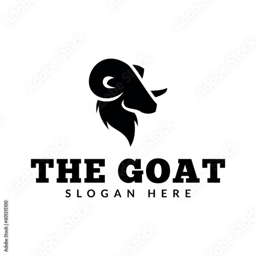 sheep head ram logo icon vector illustration
