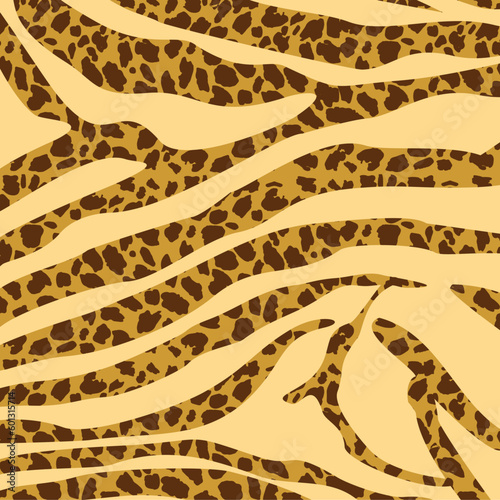 Big cat fur pattern. Decorative tiger pattern seamless vector illustration. Elegant and stylish background for fabric clothes.	