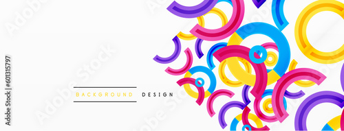Colorful circle abstract background with vibrant and eye-catching design that incorporates a variety of different shades and hues creating a swirling, dynamic effect