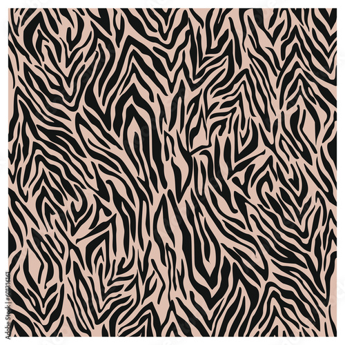 Big cat fur pattern. Decorative tiger pattern seamless vector illustration. Elegant and stylish background for fabric clothes.	