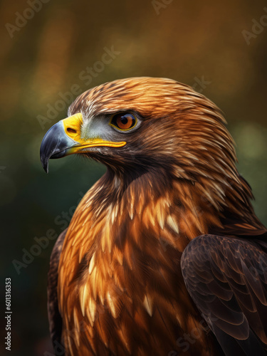 Photo close up shot of a golden eagle