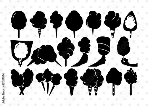 Cotton Candy Silhouette, Cotton Candy SVG, Candy Svg, Sweets Svg, Candy Floss Svg, Cotton Candy Bundle, SB00842