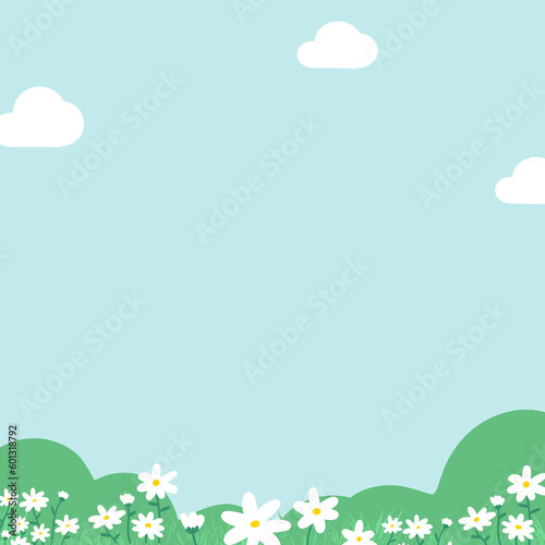 frame with flowers