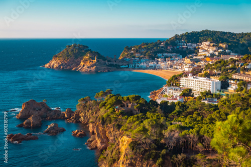 Tossa de Mar, Catalunya, Spain - January 7, 2022: General view of the village from the lookout © Manel Vinuesa