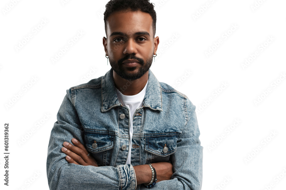 Handsome young african american guy posing in studio Handsome young african american guy posing in studio