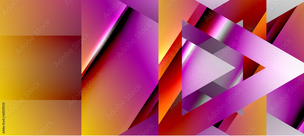 Triangle abstract background with shiny and glossy effects. Vector Illustration For Wallpaper, Banner, Background, Card, Book Illustration, landing page