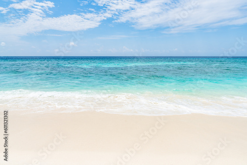 Beautiful beach with white sand and turquoise water © eyetronic