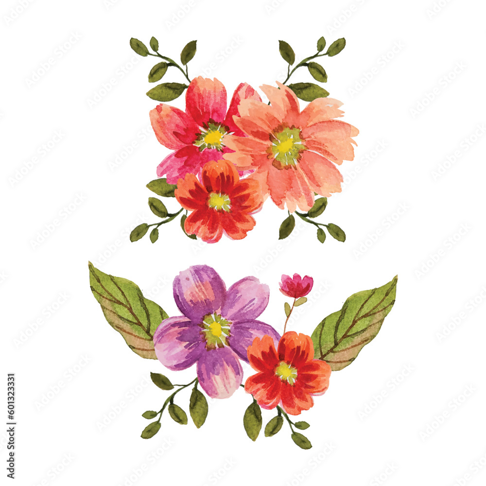 bouquet watercolor flower hand draw clipart bouquet watercolor flower hand draw clipart