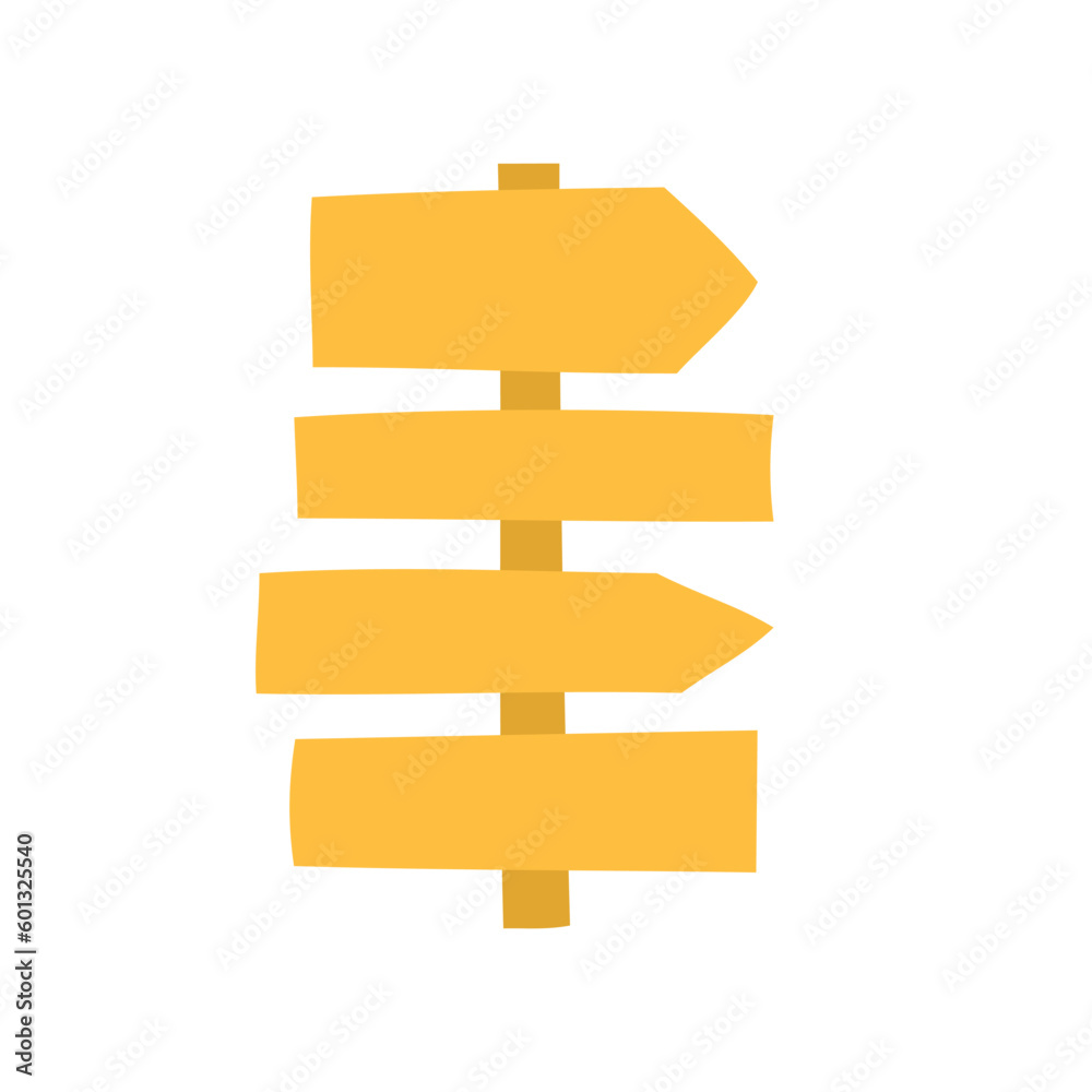Sign Street Cute Direction illustration. Hand draw wooden street signs. Vector flat illustration of pointers. Sign Street Cute Direction illustration. Hand draw wooden street signs. Vector flat illustration of pointers.