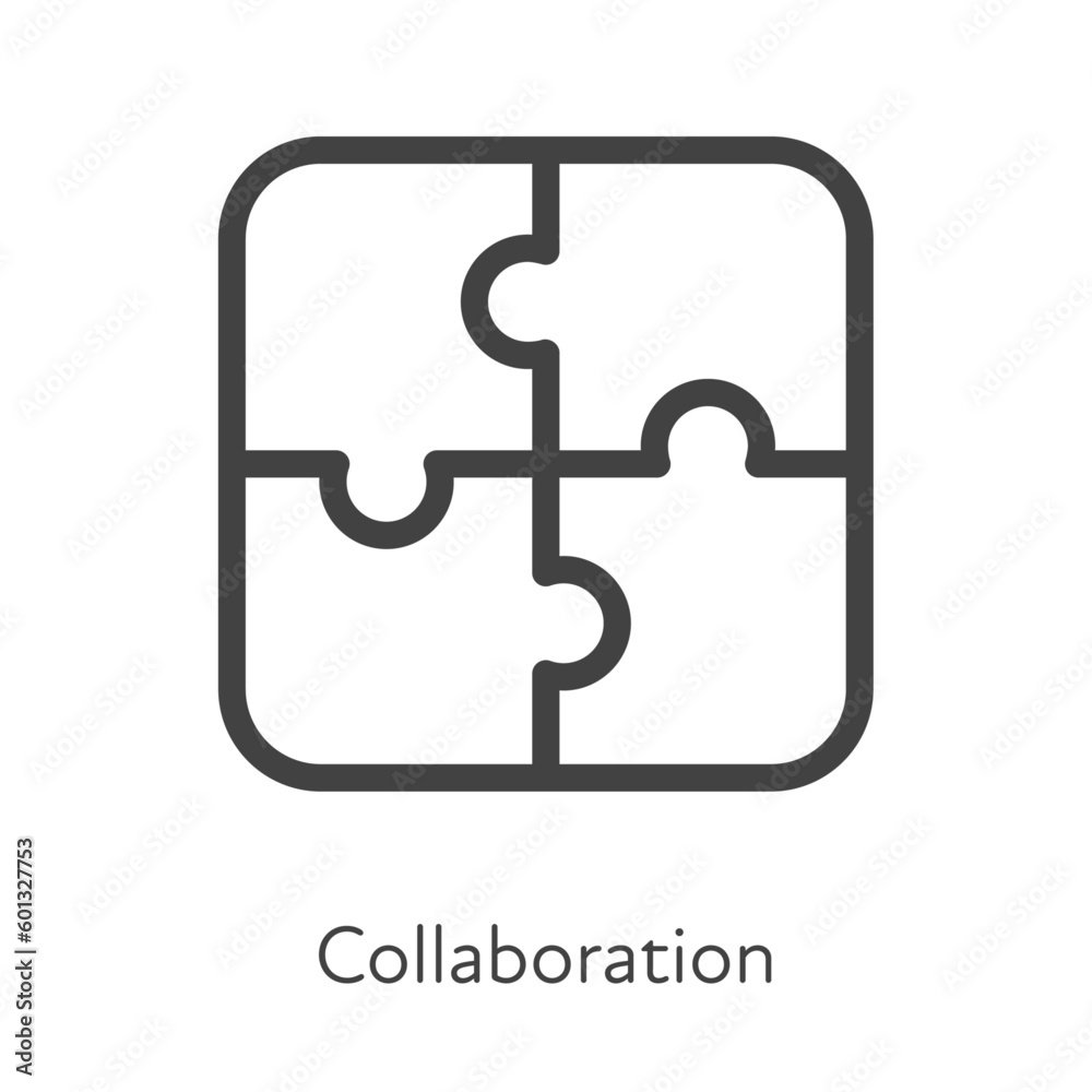 Outline style ui icons soft skill for business collection. Vector black linear illustration. Collaboration. Jigsaw connected puzzle piece teamwork symbol isolated. Design for corporate training Outline style ui icons soft skill for business collection. Vector black linear illustration. Collaboration. Jigsaw connected puzzle piece teamwork symbol isolated. Design for corporate training