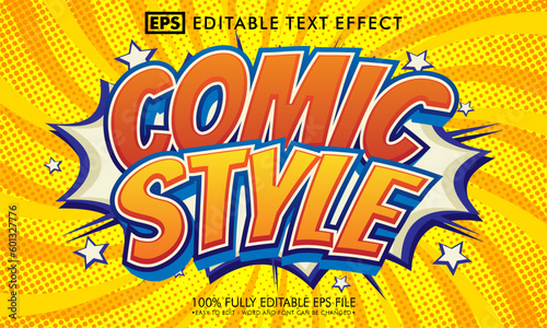 Comic editable text effect