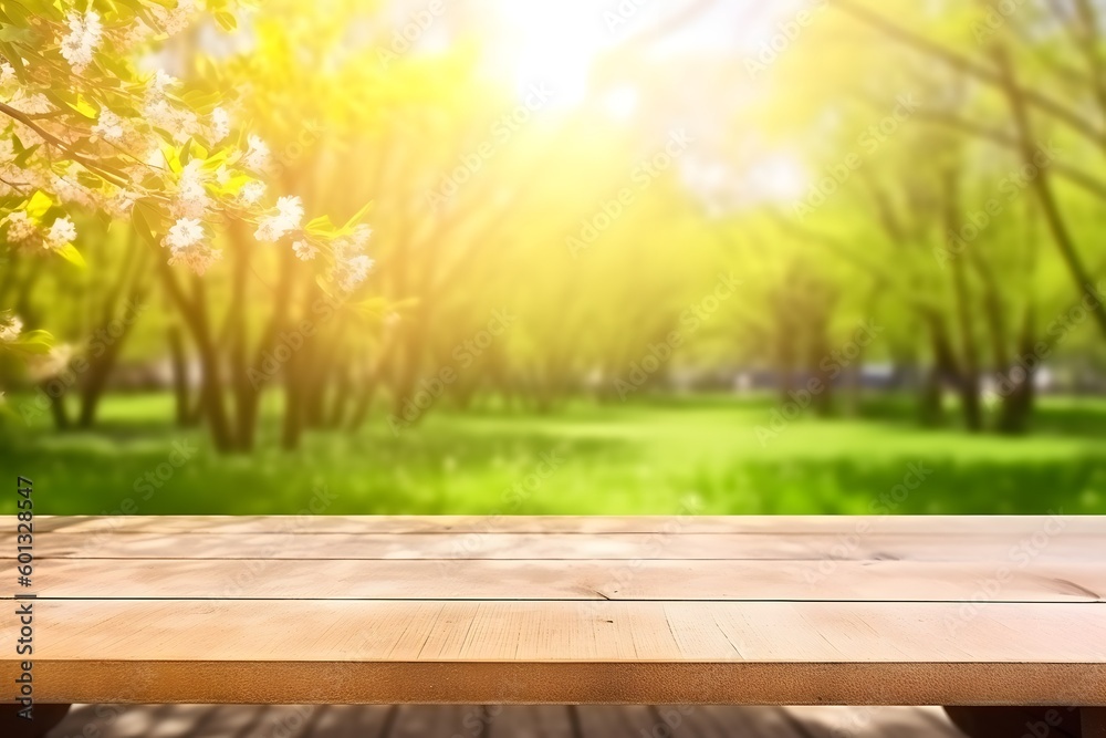 Fototapeta premium beautiful summer background for demonstrating objects and goods, ai tools generated image