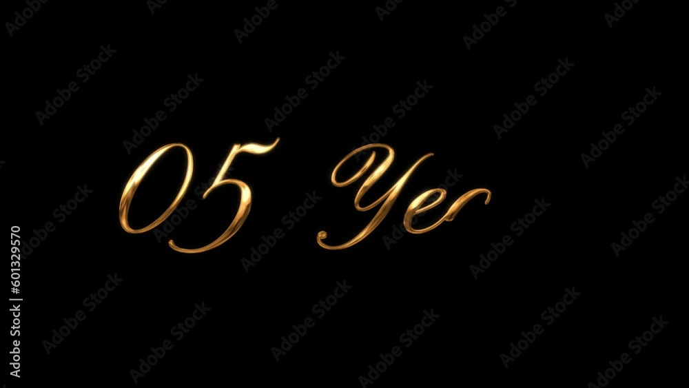 5th Year - Lettering Animation With Gold Ink Drop and Black Background. Great for greeting videos, opening video, Bumper, cinema, digital video, media publishing, film, short movie, etc
5th Year - Lettering Animation With Gold Ink Drop and Black Background. Great for greeting videos, opening video, Bumper, cinema, digital video, media publishing, film, short movie, etc