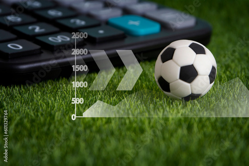 business in football club and soccer team manager, online sport betting concept 