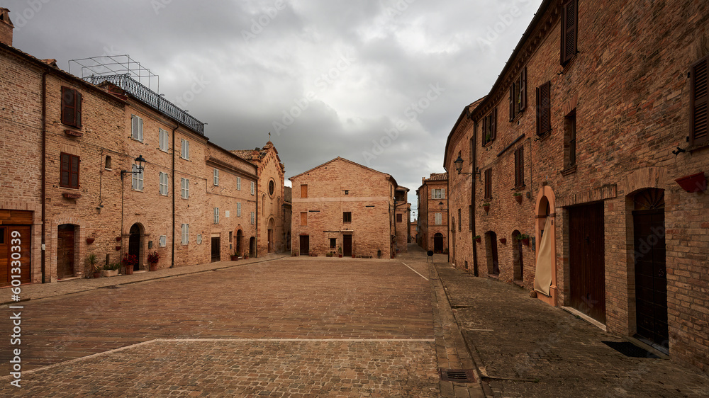 View of Moresco's village in the Italian region of Marche.