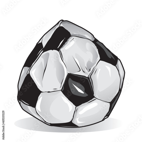 illustration of a deflated soccer ball