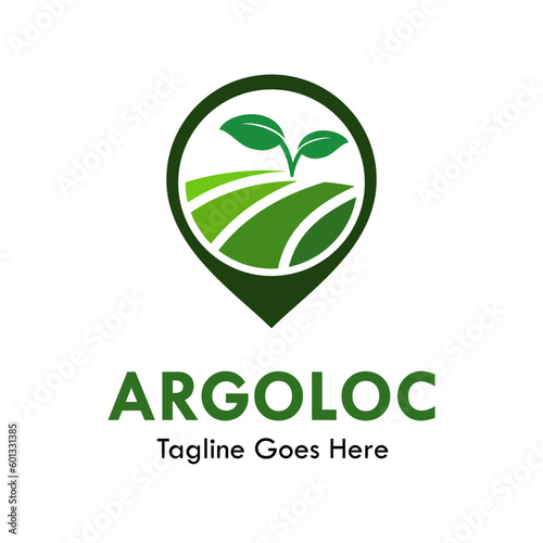 Argiculture location design logo template  illustration