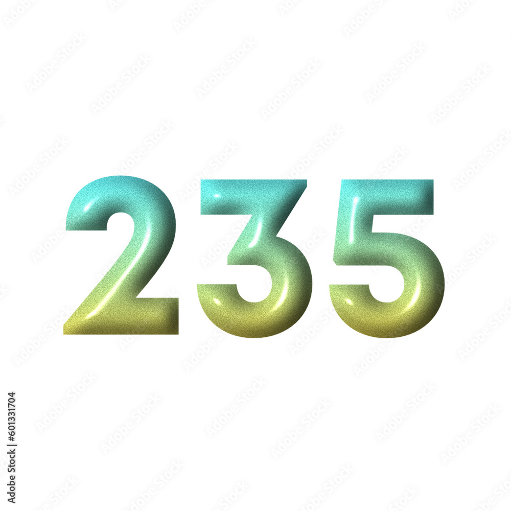 3D number yellow tosca gradient color png 3D number yellow tosca gradient color png