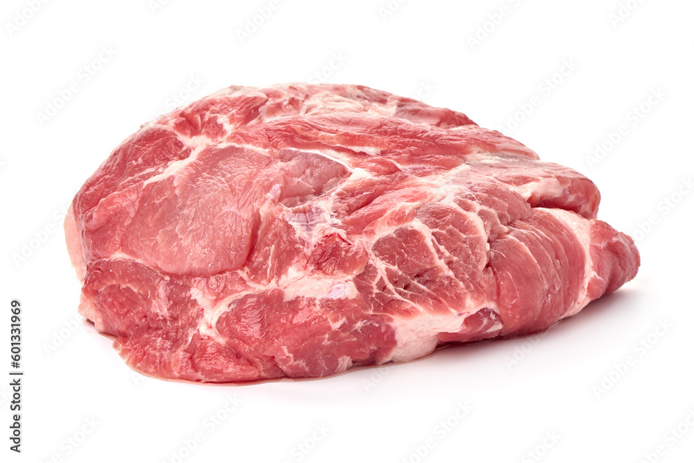Pork Neck Meat isolated on white Background. Pork Neck Meat isolated on white Background.