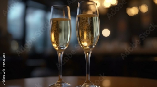 Wallpaper Mural glasses of champagne on a table Torontodigital.ca