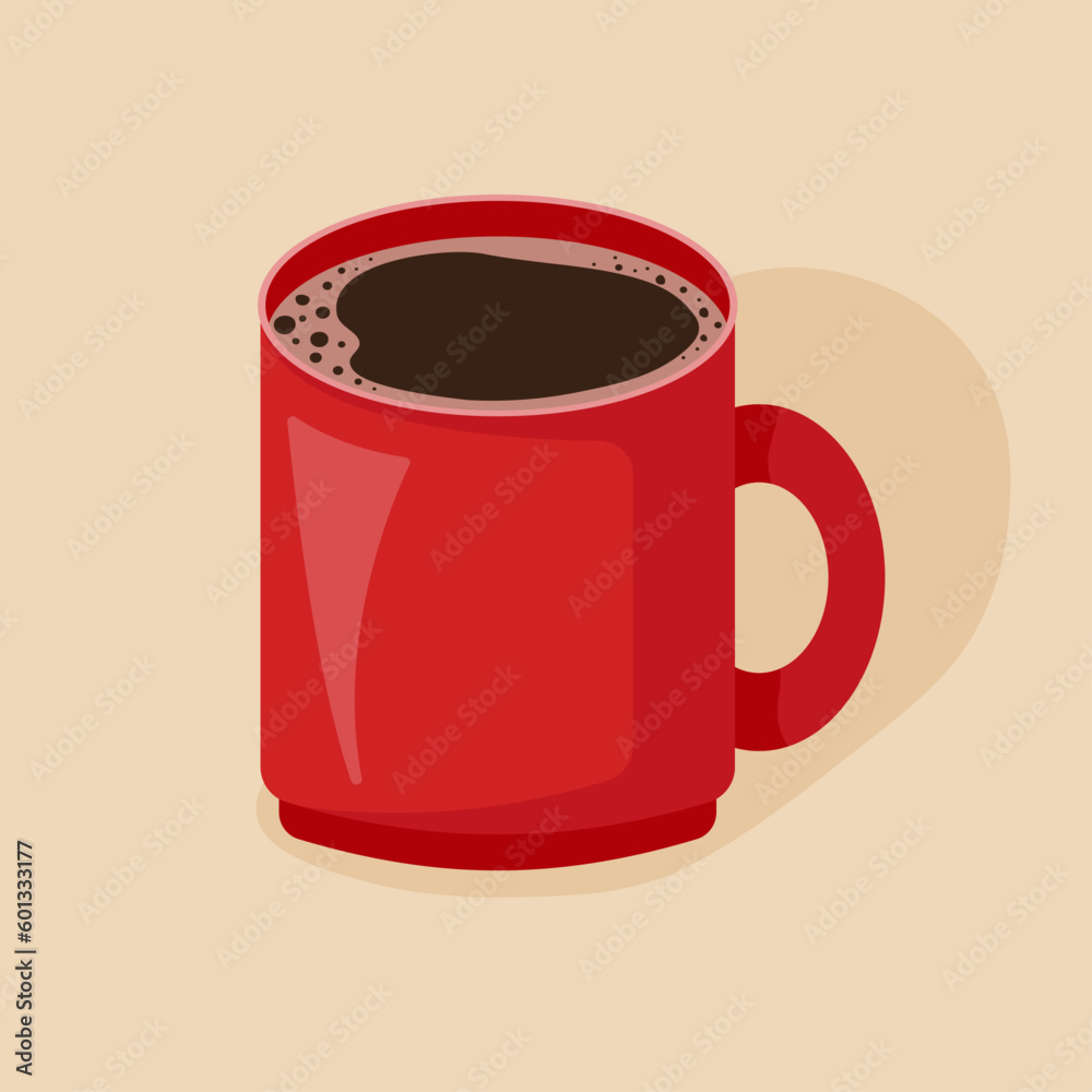 Delicious red cup of coffee . Drink vector illustration design. Delicious red cup of coffee . Drink vector illustration design.