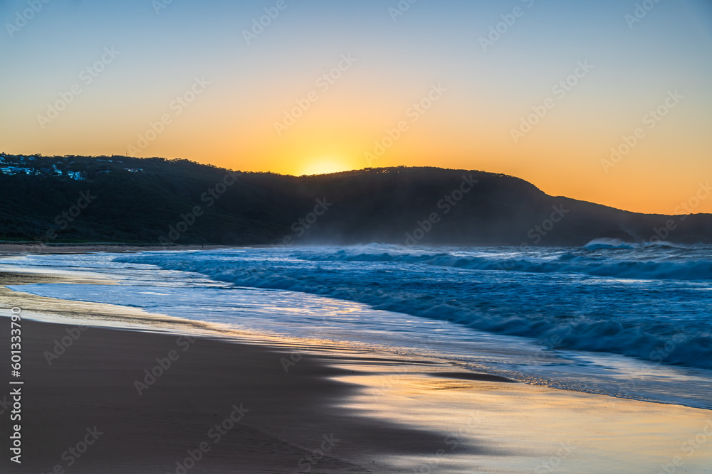 Sunrise and Waves - Surf's up at the seaside Sunrise and Waves - Surf's up at the seaside