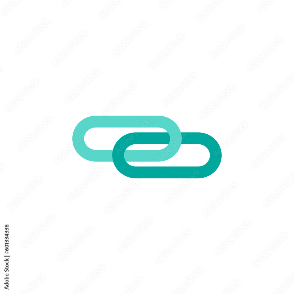 Chain icon vector logo design template flat style Chain icon vector logo design template flat style