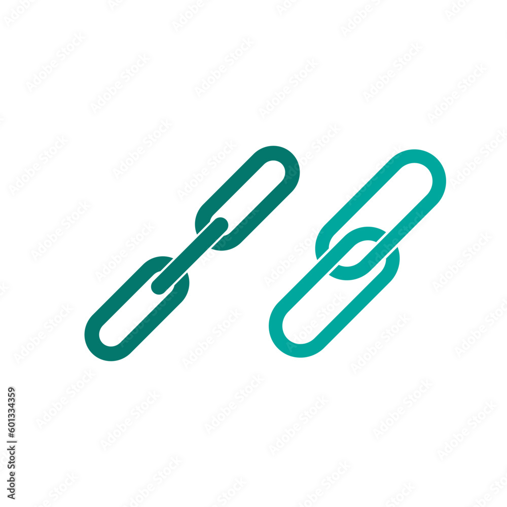 Chain icon vector logo design template flat style