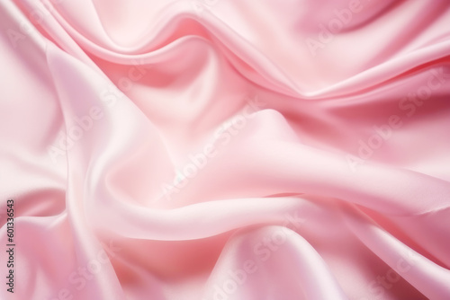 Close up of pink fabric with very soft feel to it. Generative AI.
