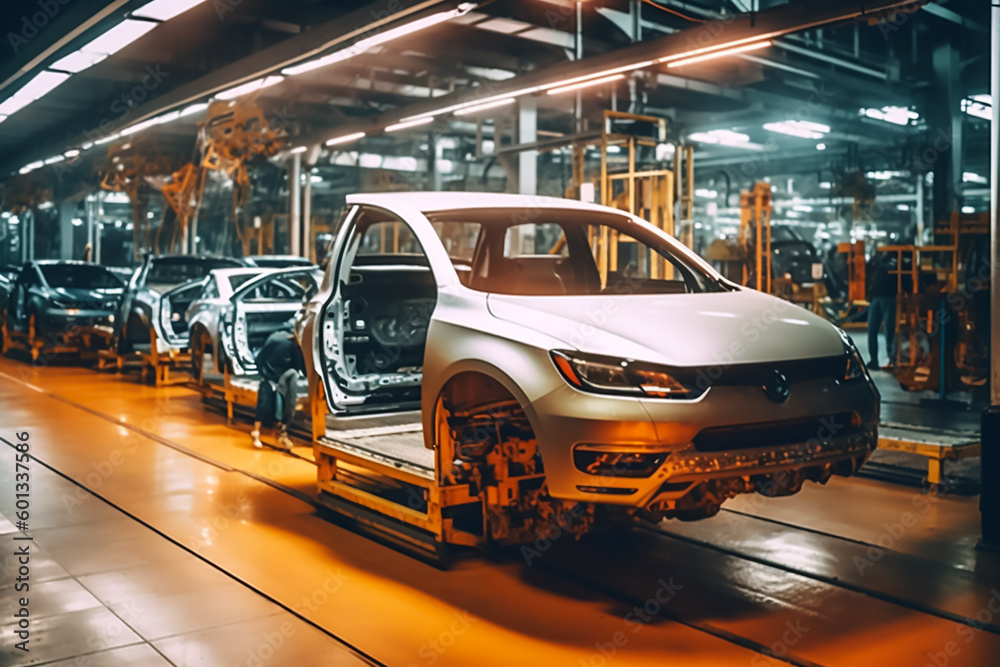 Naklejka premium Futuristic automobile engineering technologies