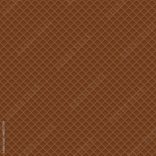 Chocolate wafer texture. Sweet and delicious seamless pattern. Vector illustration
