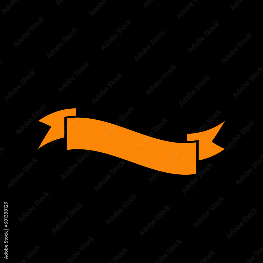 Ribbon icon vector logo design template Ribbon icon vector logo design template