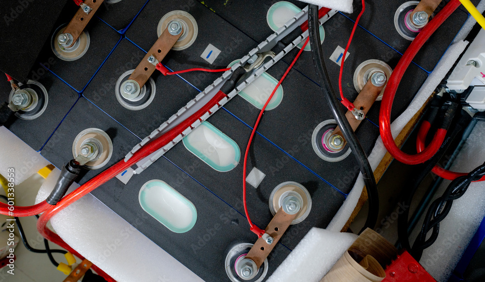 Electric vehicle lithium NMC battery. Electric car battery. Lithiumion