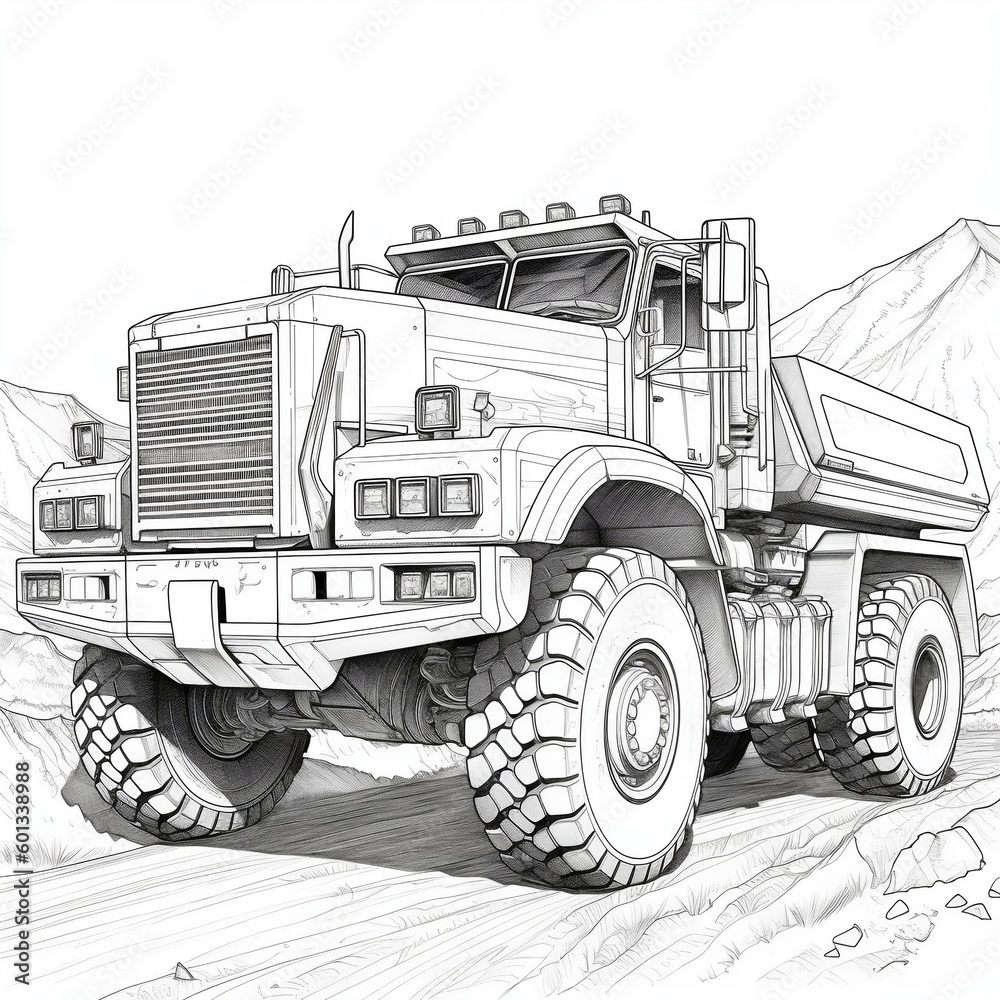 Construction Vehicle Coloring Pages - Incredibly Fun. Generative AI