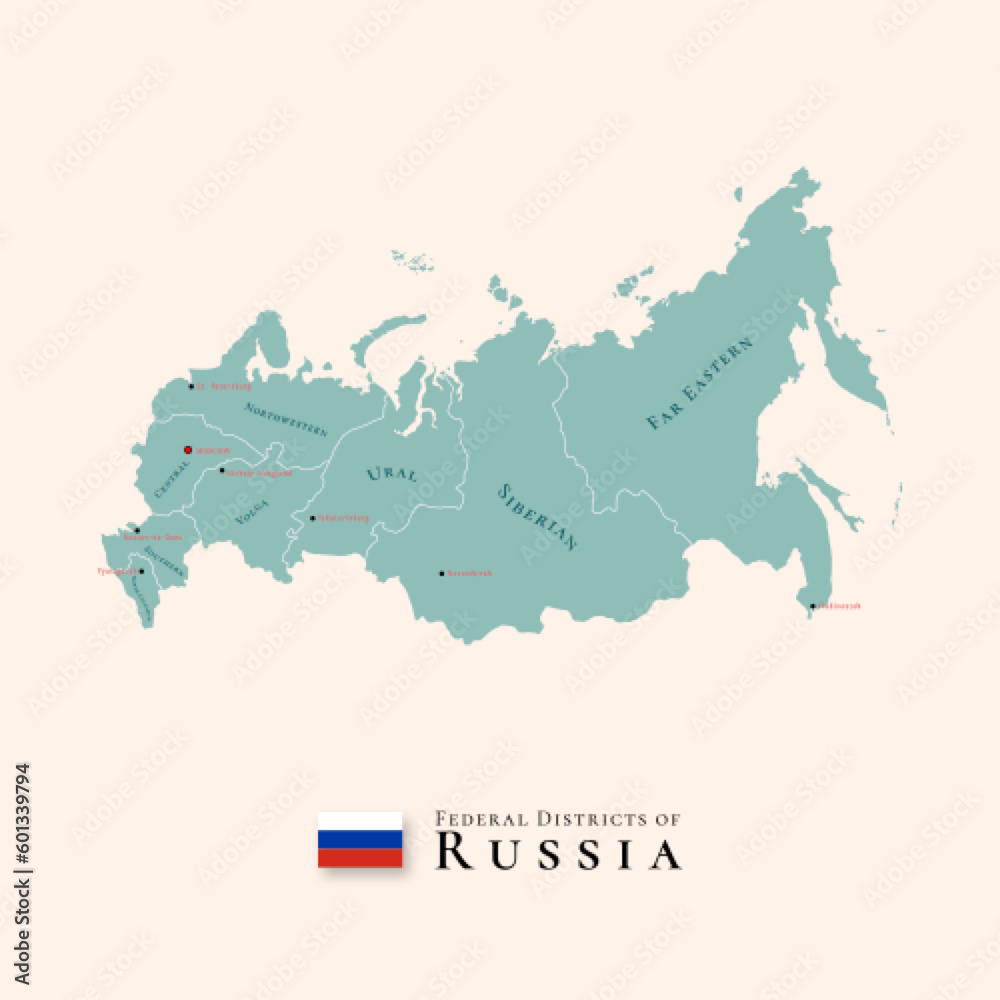 Vector map of Russia Vector map of Russia