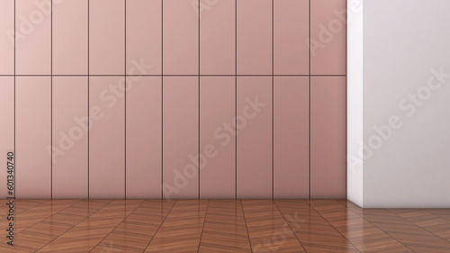 Empty room with wall background. 3D illustration, 3D rendering  © wichuda