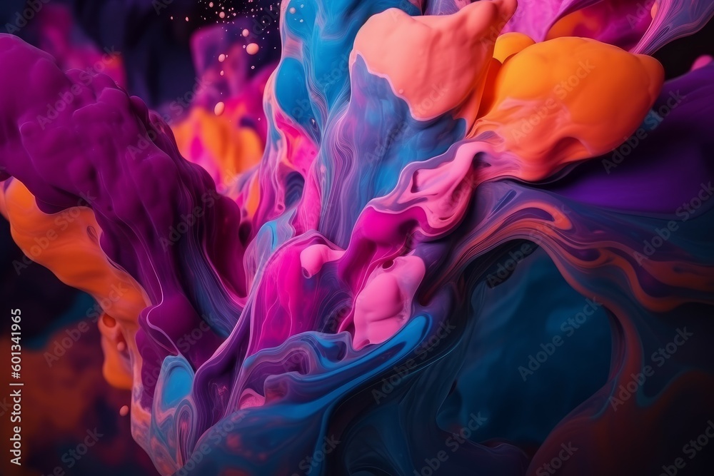 Abstract colorful liquid. Generate Ai Abstract colorful liquid. Generate Ai