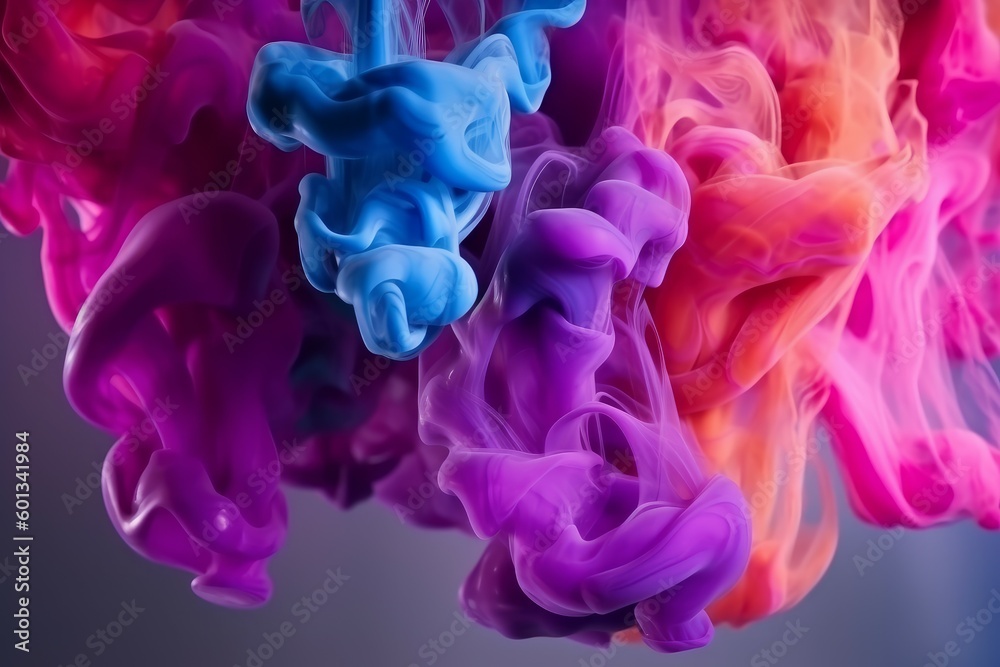 Abstract colorful liquid smooth. Generate Ai