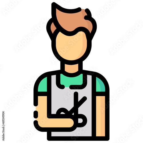 barber avatar vector icon 
