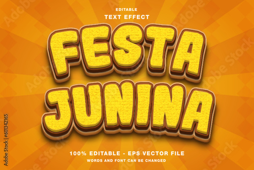 Festa Junina 3d editable Text Effect