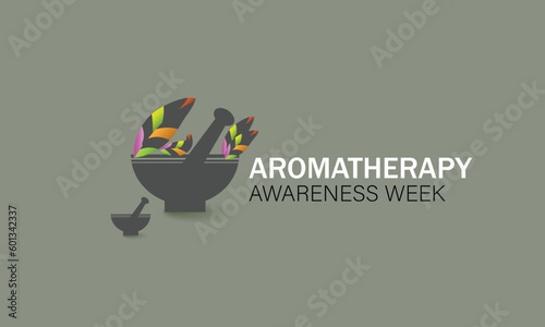 Aromatherapy awareness week. background, banner, card, poster, template. Vector illustration.