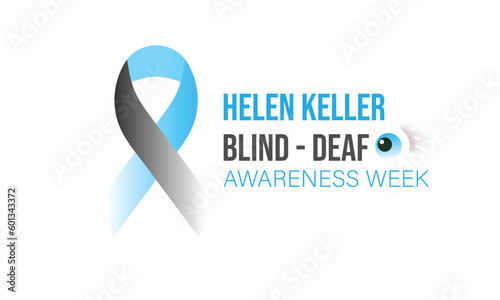 Helen Keller Blind and Deaf awareness week. background, banner, card, poster, template. Vector illustration.