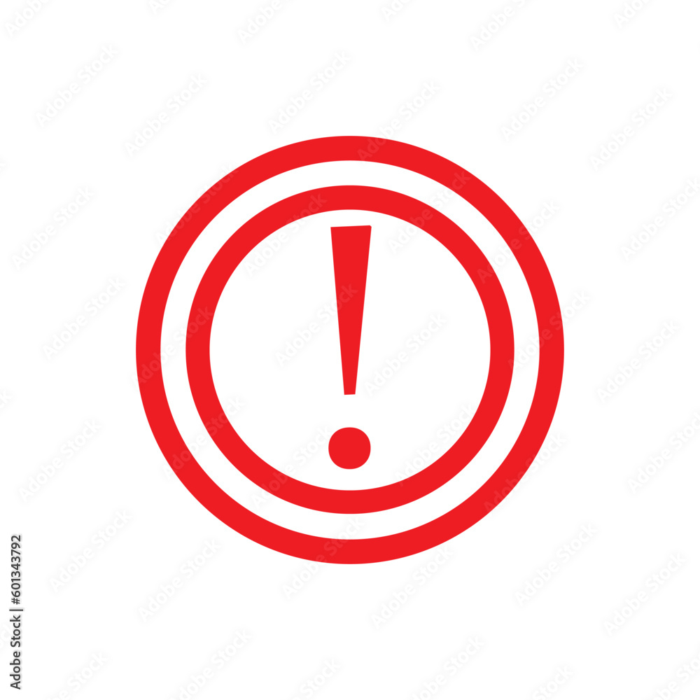 Attention icon, exclamation mark icon flat design illustration Attention icon, exclamation mark icon flat design illustration