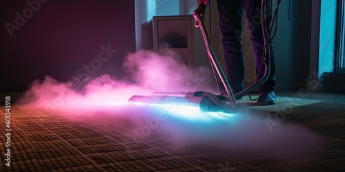 Effective Deep Cleaning for Your Carpets with Steam Wand. generative ai photo