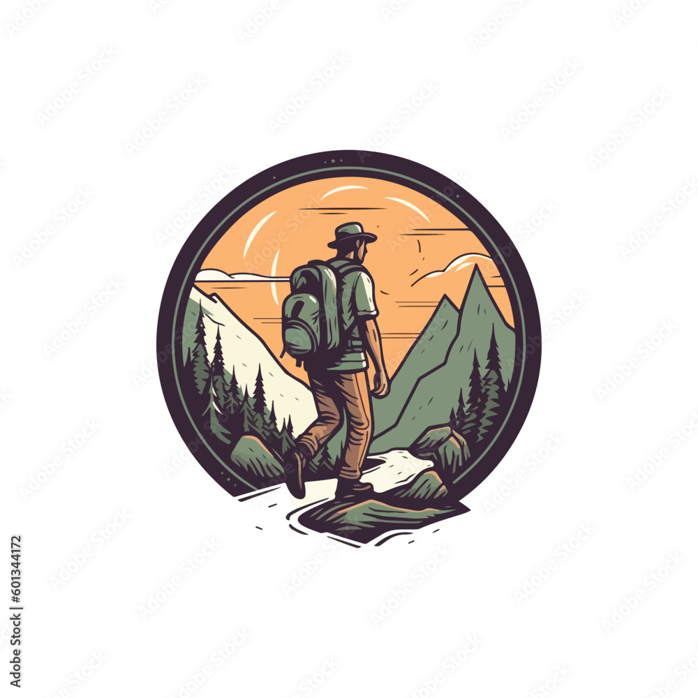 hiking logo modern simple hiking logo modern simple