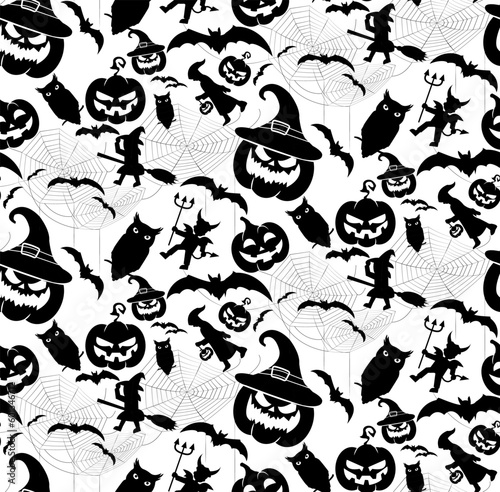Halloween holiday. Seamless background. Halloween background  Halloween seamless pattern 
